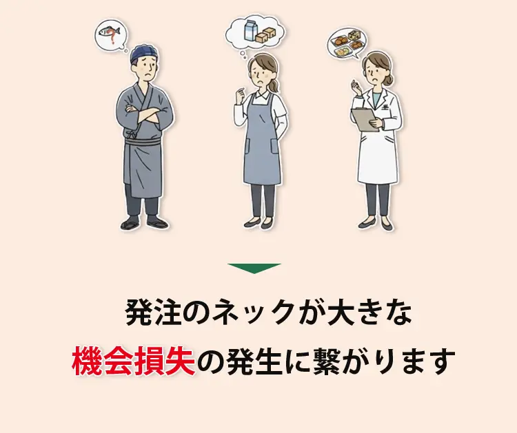 発注のネックが大きな機会損失に